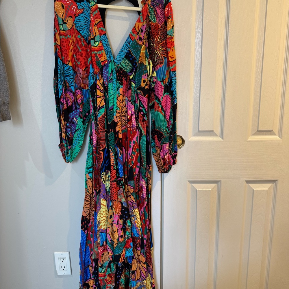 Farm Rio Colorful Floral Maxi Dress